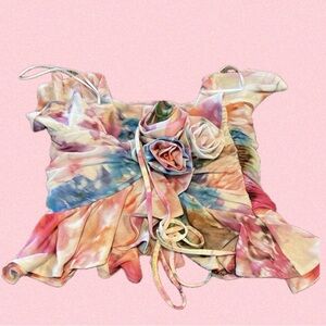 AFRM Black and Gold Logo Tube Top